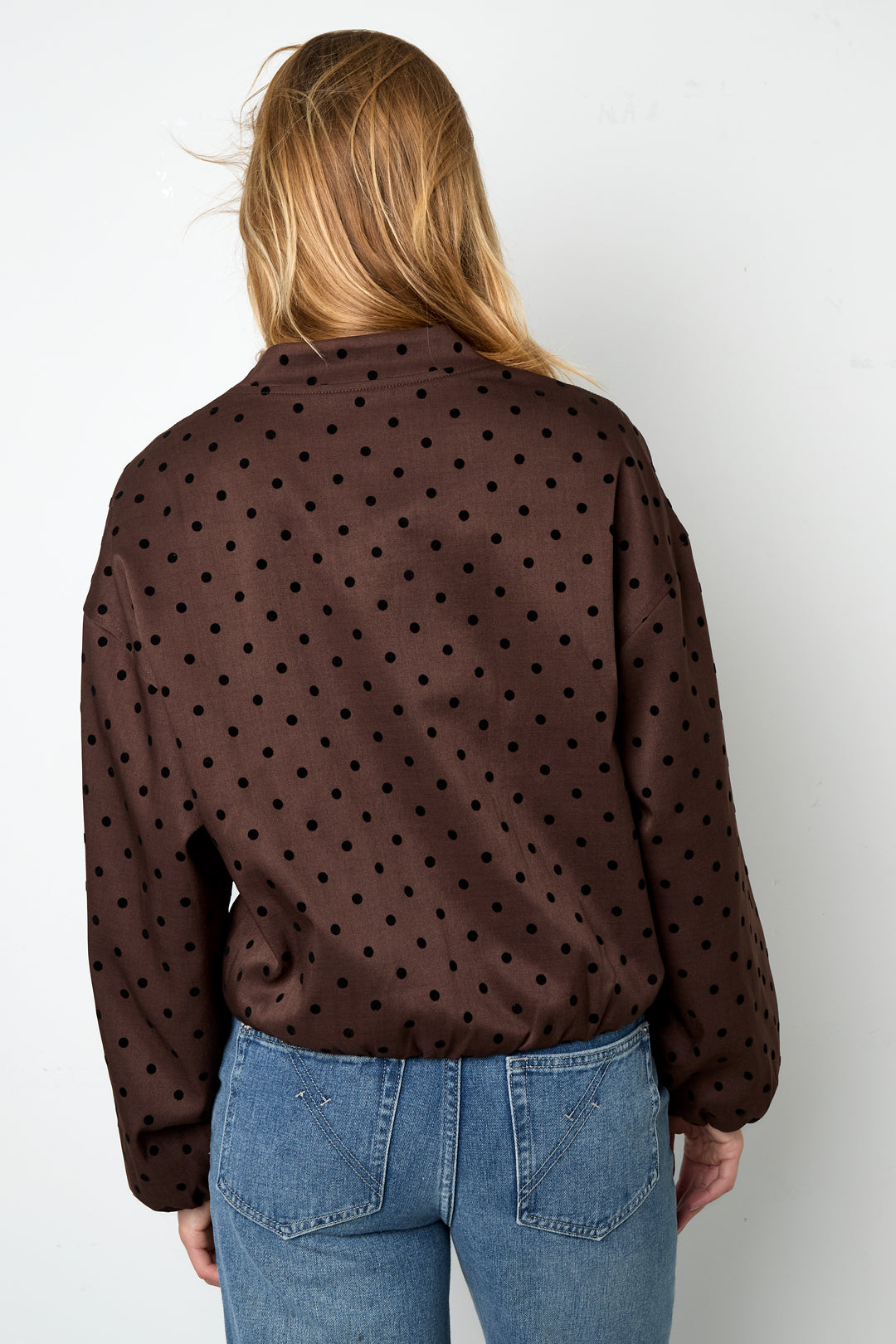 Dames casual jacket van polyester met stippen – productfoto 6