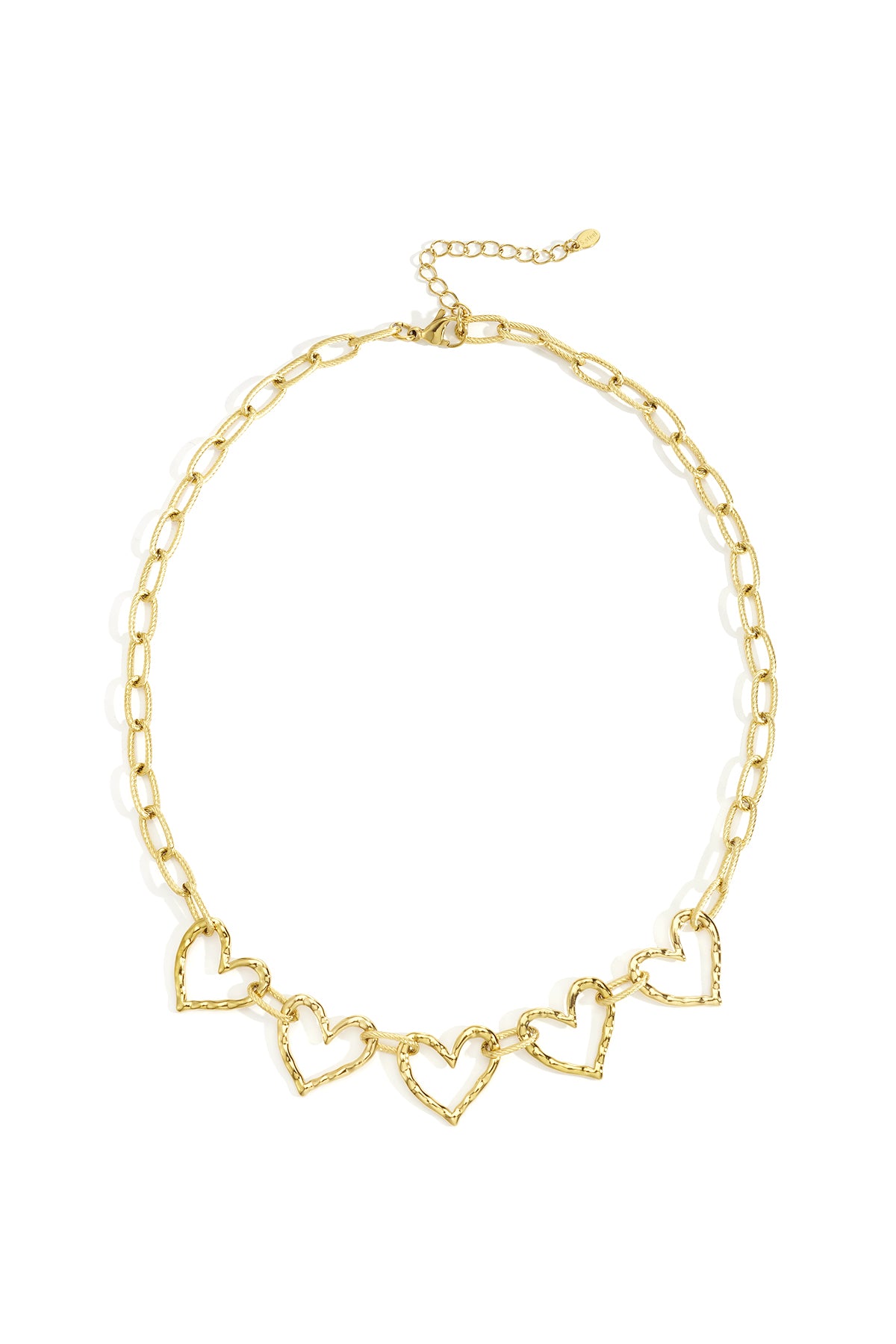 Women's Stainless Steel Heart Link Chain Necklace - Multiple Colors