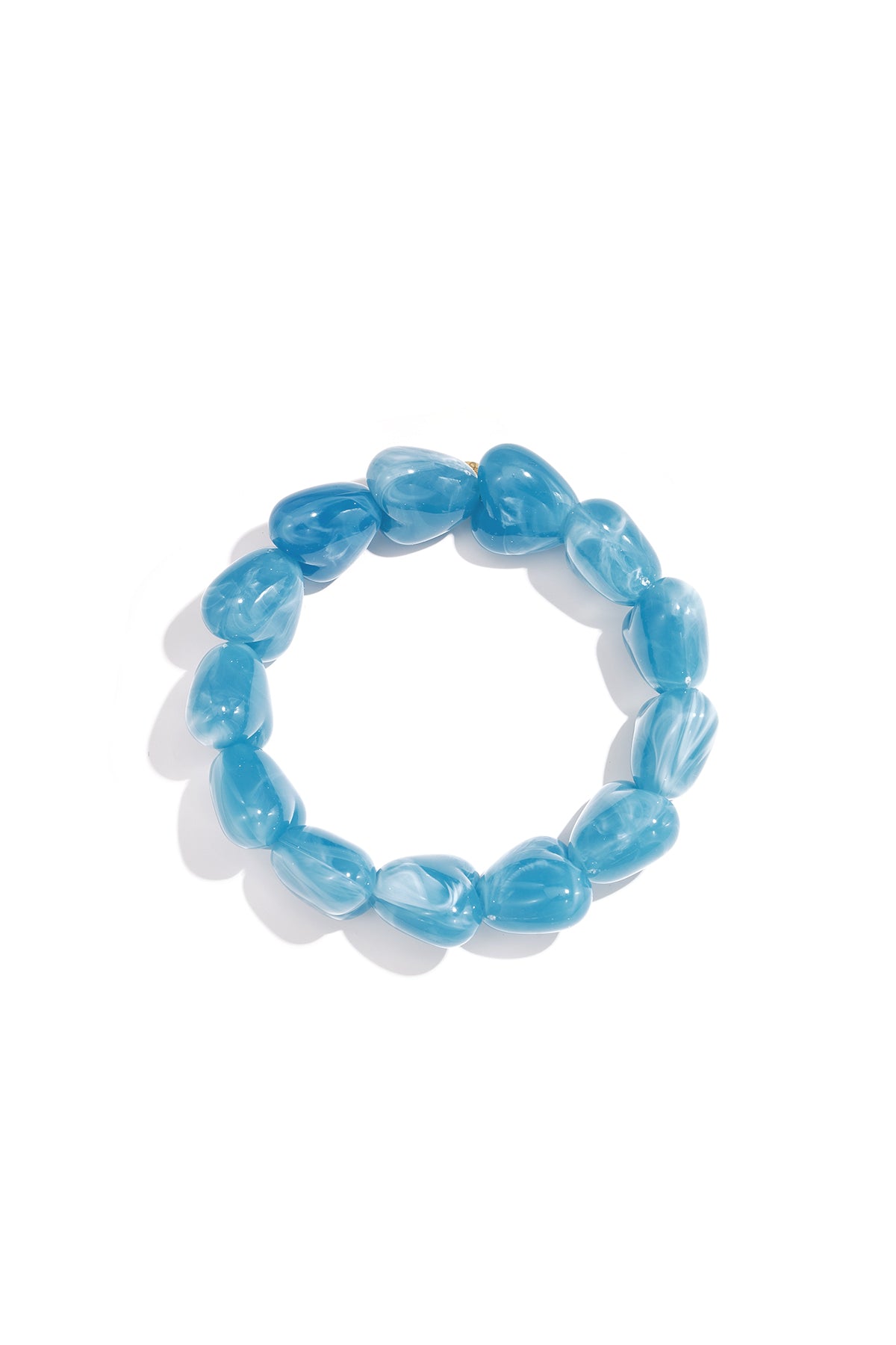 Acrylic Heart Charm Bead Bracelet for Women – Multi-Color