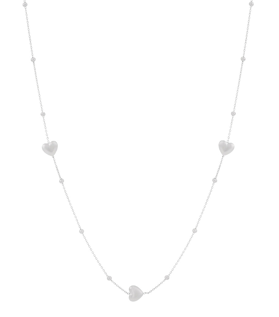 Long stainless steel heart pendant necklace for women – casual