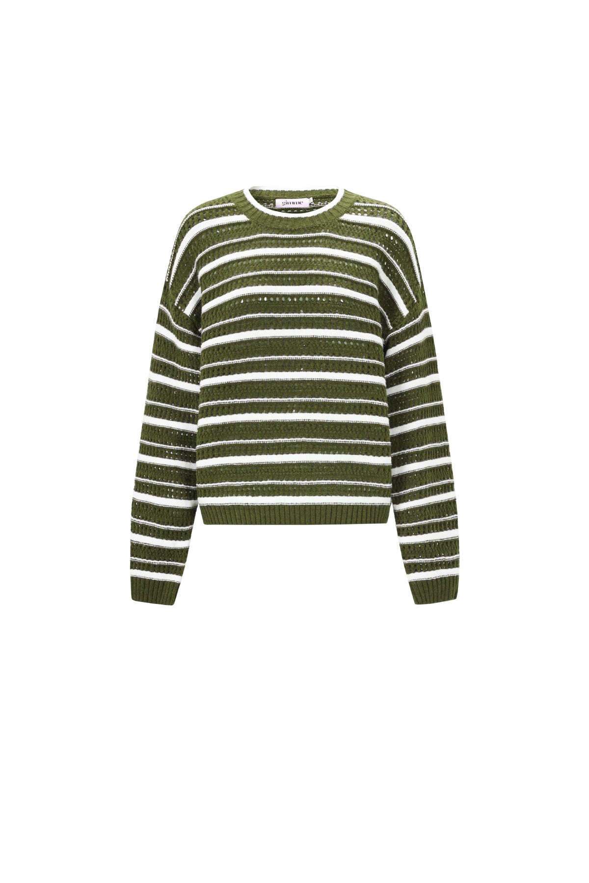 Dames casual gebreide trui met strepen – productfoto 9