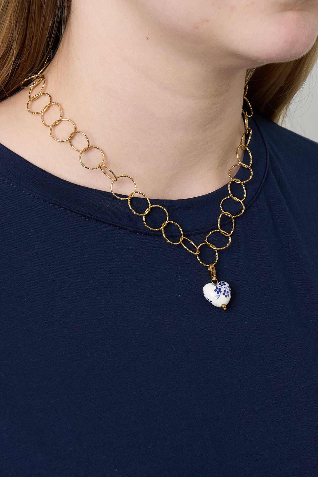 Women's 304 Stainless Steel Link Chain Necklace with Link Detail – Gold Tone – image 2