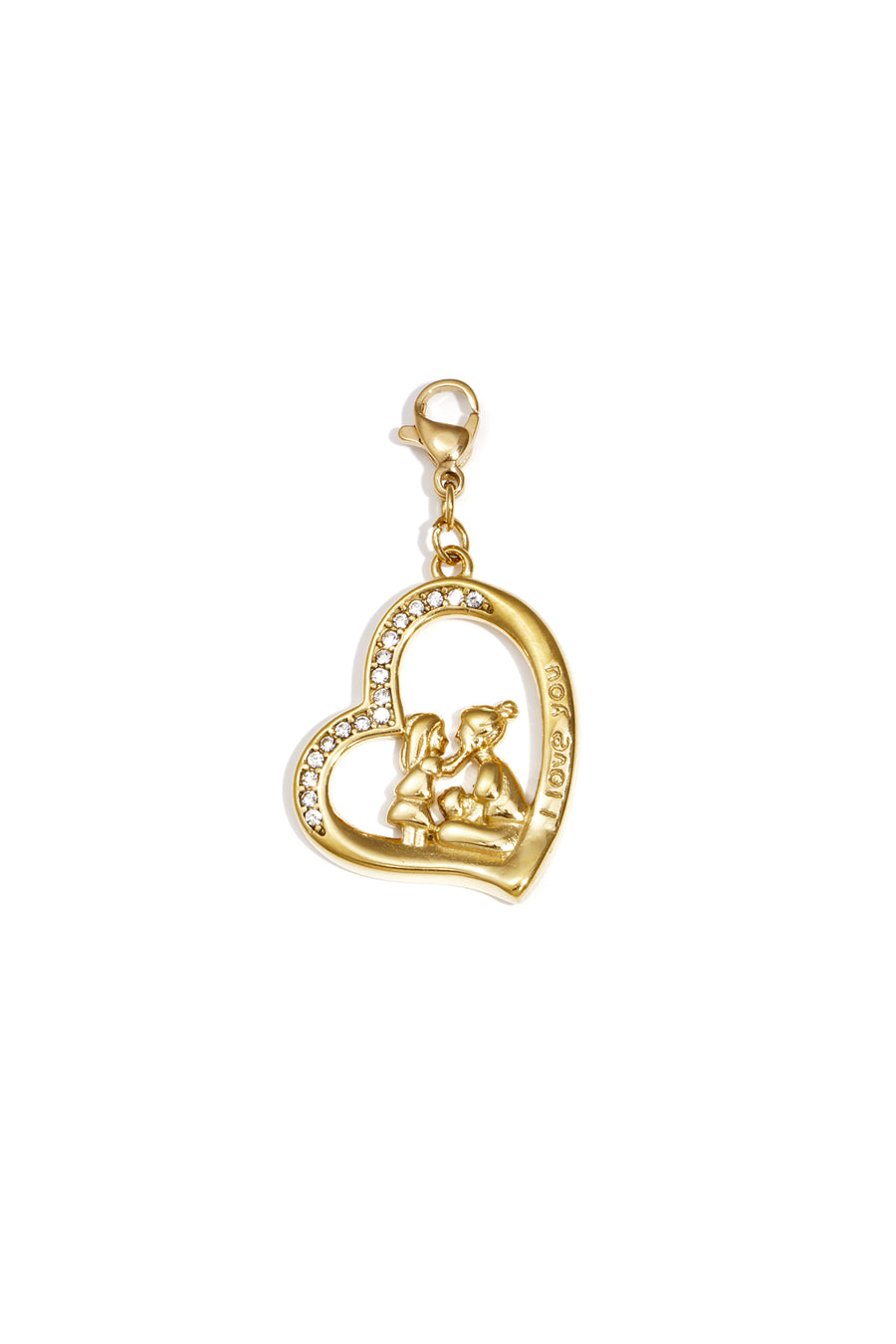Composant de bijoux en acier inoxydable 304 avec cœur – couleur or
