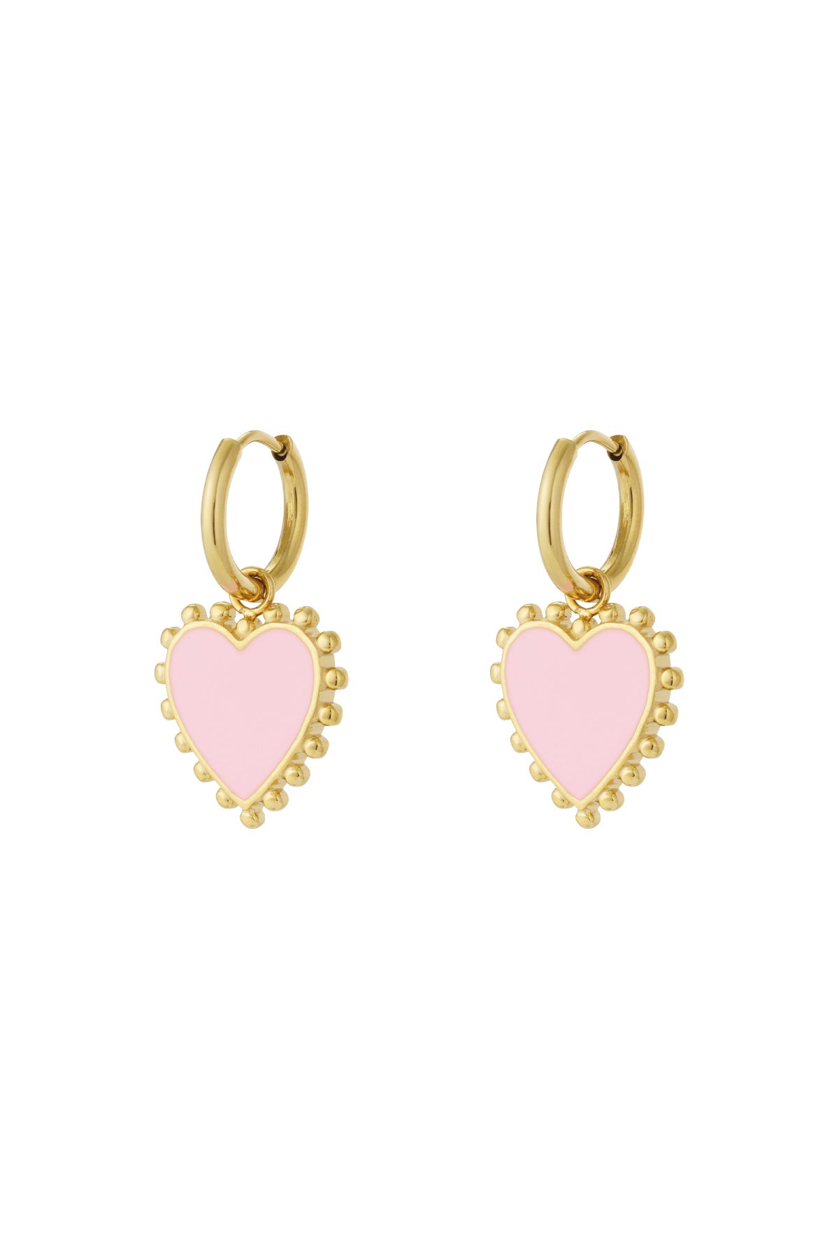 Boucles d'oreilles pendantes en acier inoxydable en forme de cœur pour femme – plusieurs couleurs