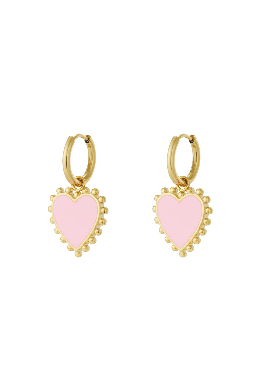 Boucles d'oreilles pendantes en acier inoxydable en forme de cœur pour femme – plusieurs couleurs