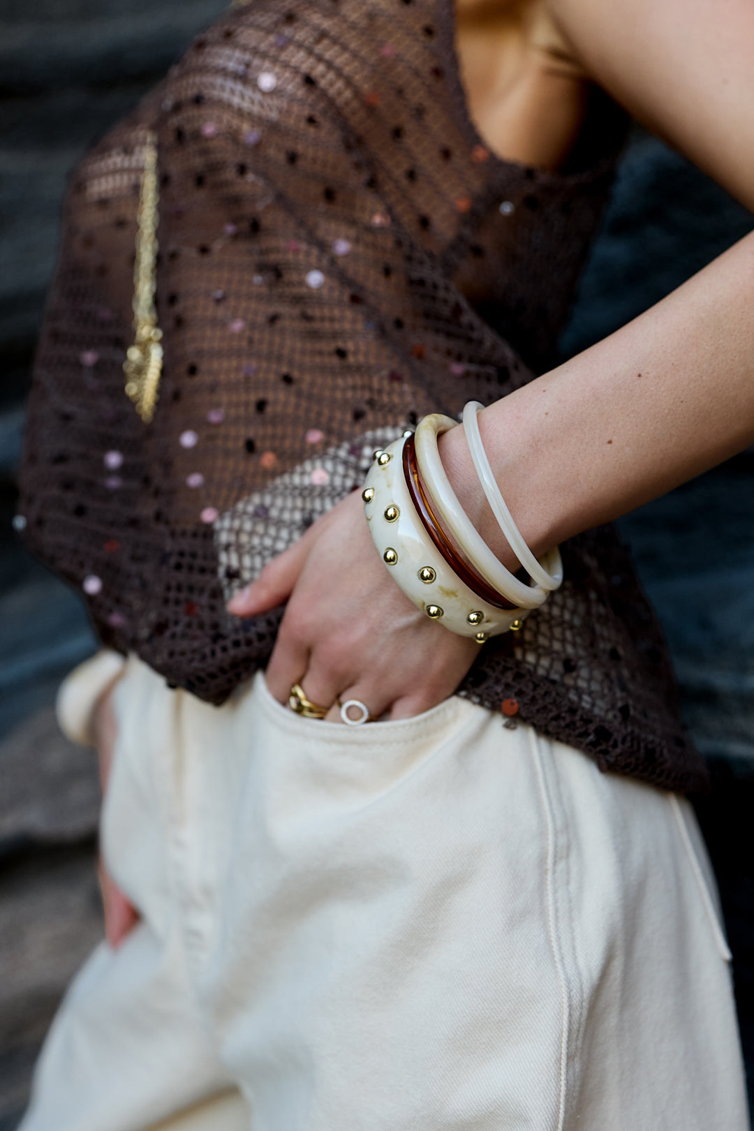 Acryl armbanden effen kleur casual dagelijks eenvoudig serie dames sieraden
