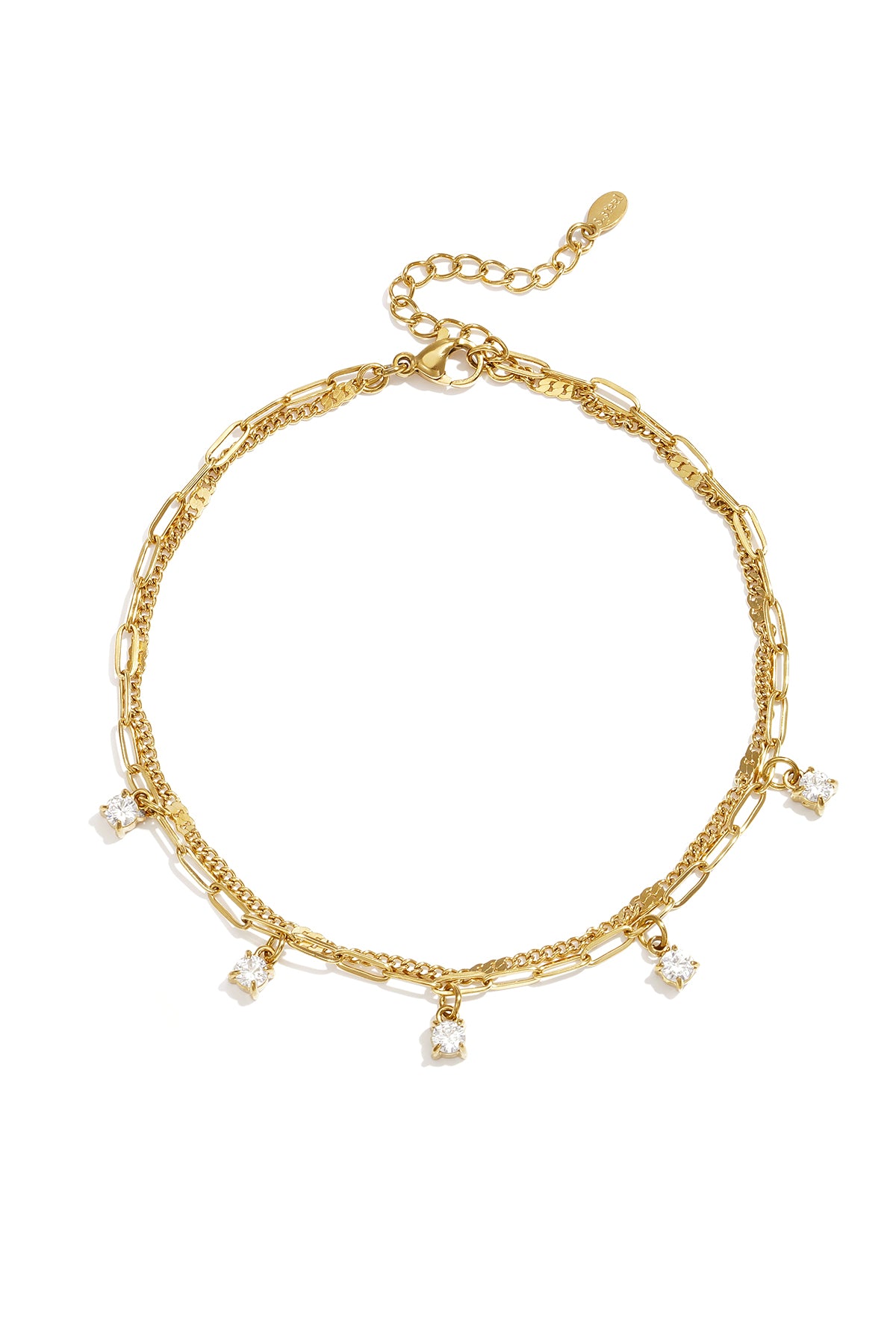 Enkelbandjes van roestvrij staal met schakelketting, casual en eenvoudig, voor dagelijks gebruik, damessieraden.