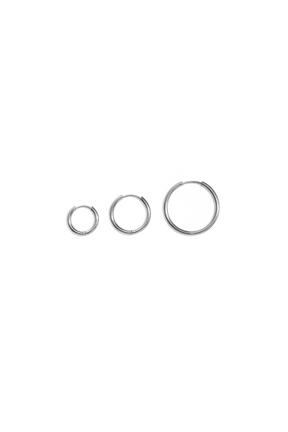 Women's stainless steel geometric earrings set - gold colored