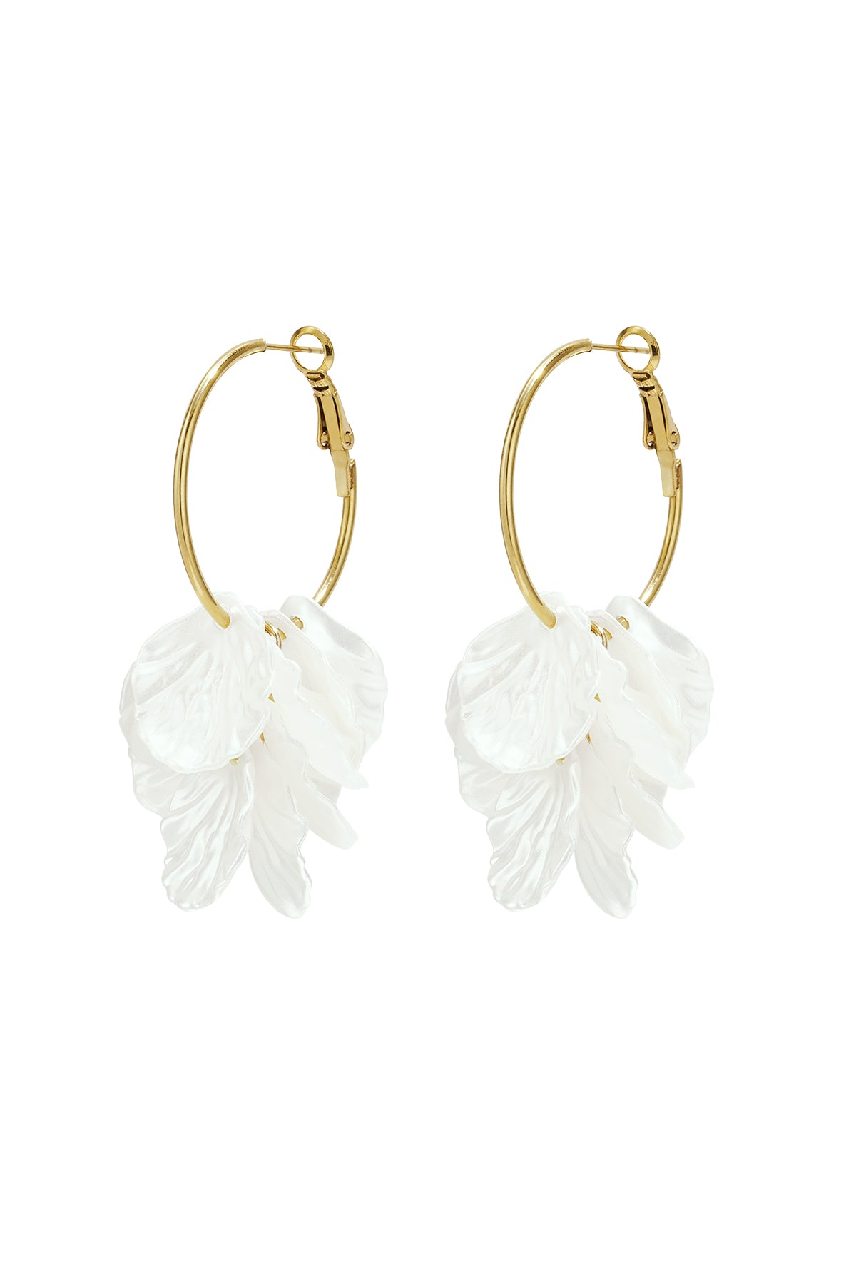 Boucles d'oreilles pendantes en acier inoxydable avec motif floral pour femmes – plusieurs coloris