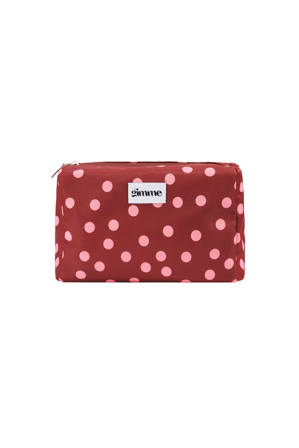 Make-uptasje van polyester met stippen in vijf kleuren – productfoto 4