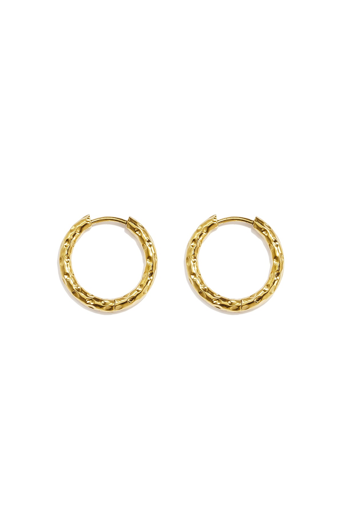 Women's Stainless Steel Round Hoop Earrings – Gold and Silver Tone – image 5