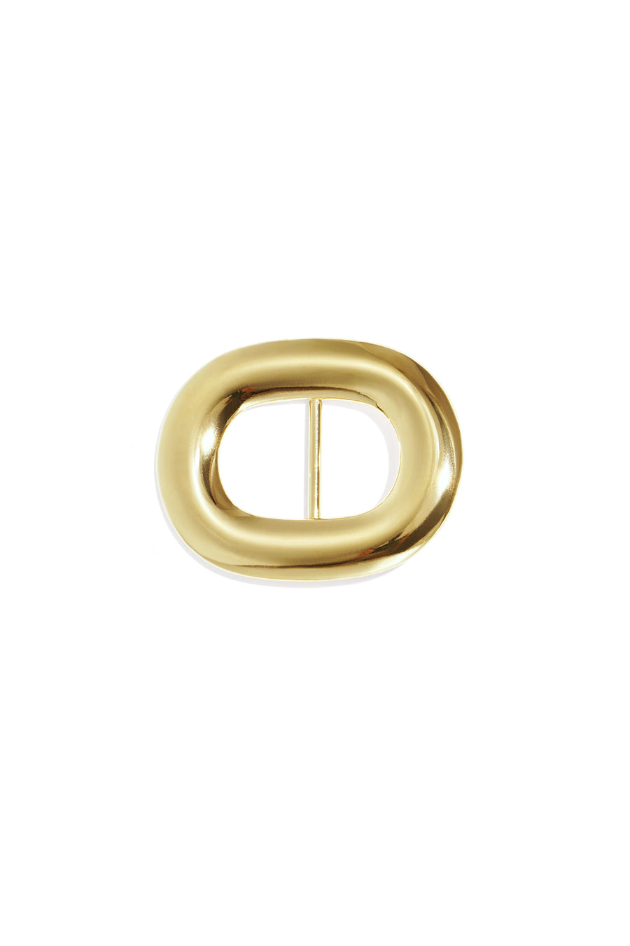 Clip d'écharpe en acier inoxydable de forme organique – couleur or