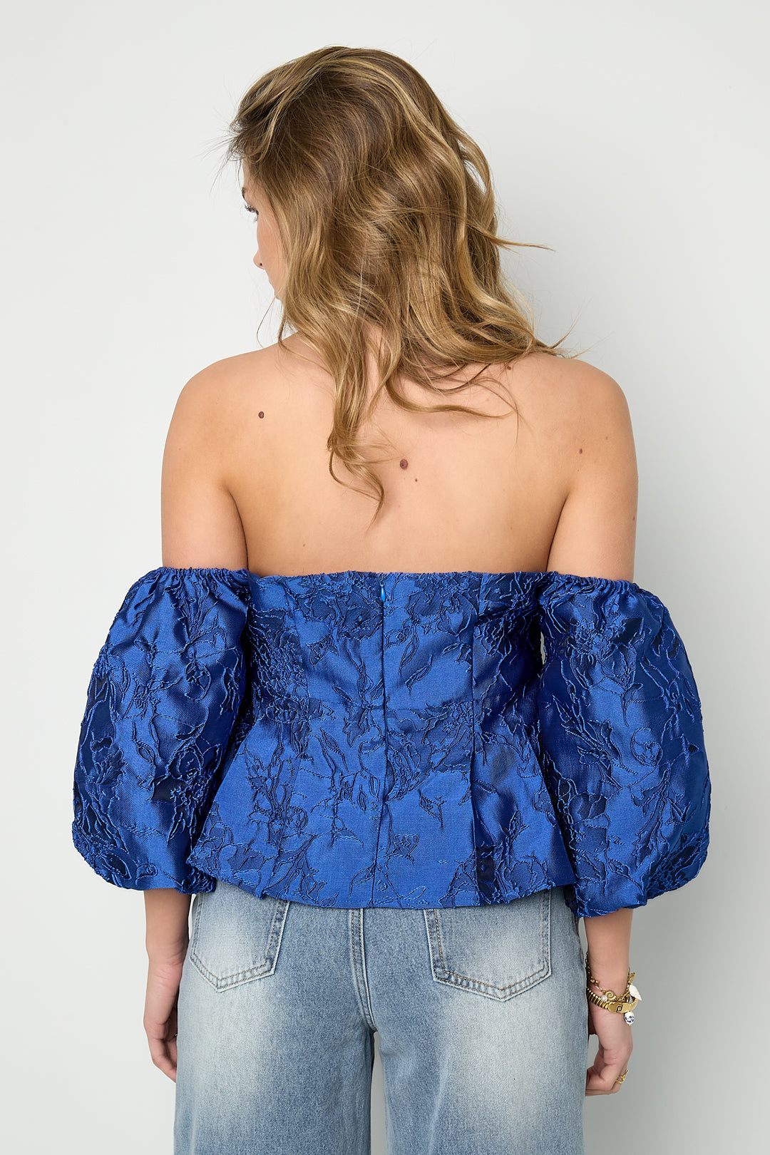 Dames Lovergirl top van polyester in roze en blauw – productfoto 4