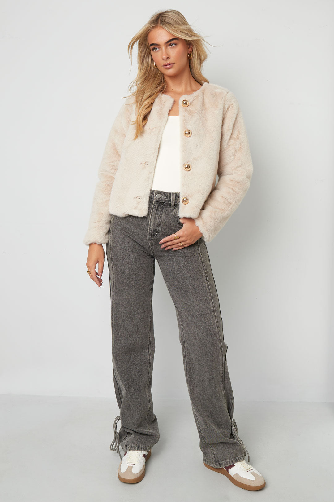 Dames elegant jacket van geweven polyester – productfoto 6