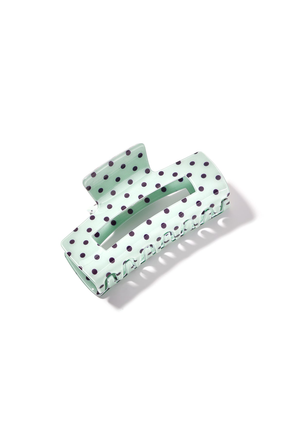 Pince à cheveux en PVC à pois – plusieurs coloris – décontractée pour usage quotidien