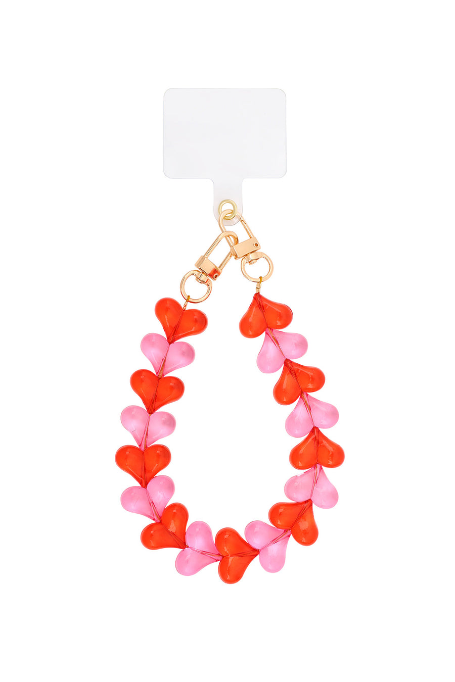 Cordon de téléphone en acrylique avec pendentif cœur – plusieurs coloris – usage quotidien