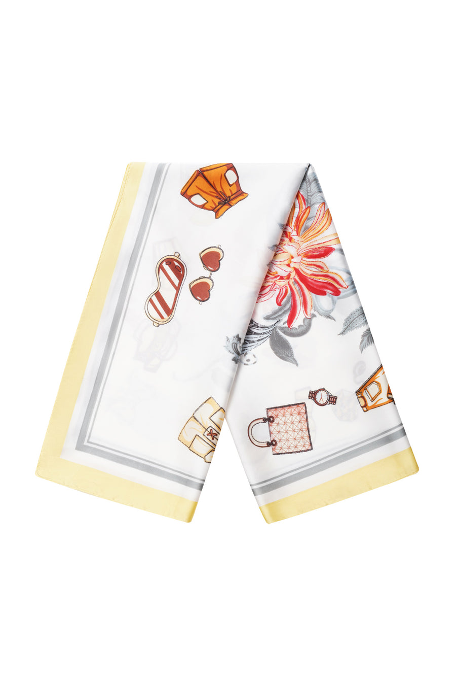 Écharpe d'été pour femme 100 % polyester avec mélange de couleurs – multicolore