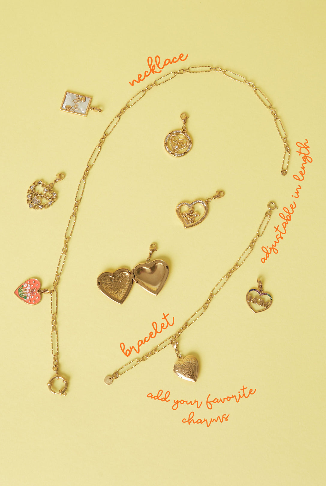 Afneembare 2-in-1 ketting en armband