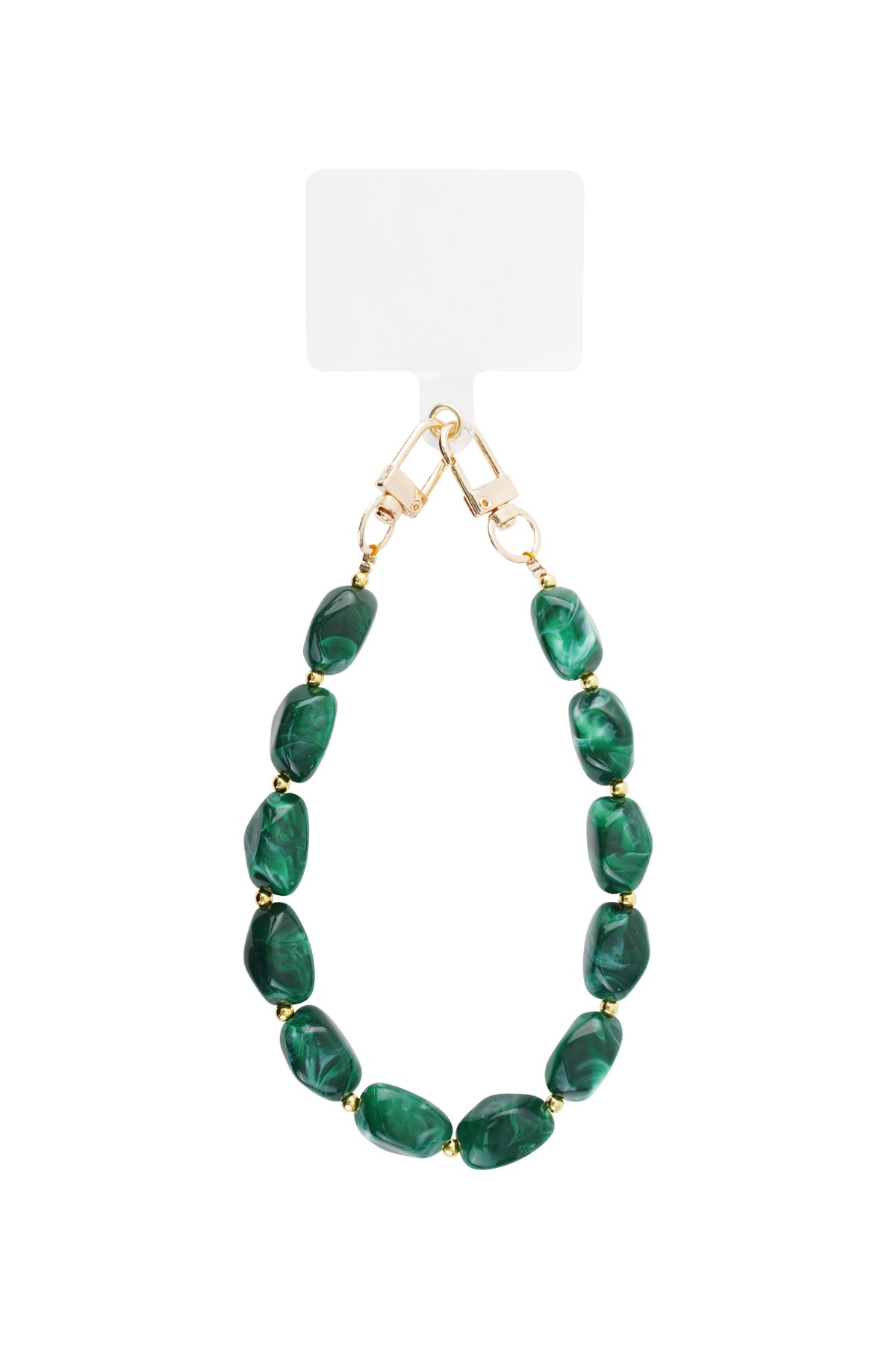 Kralen telefoonketting in groen