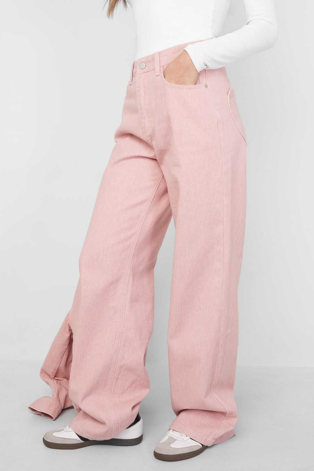 Dames Heartless denim broek van geweven katoen – productfoto 7