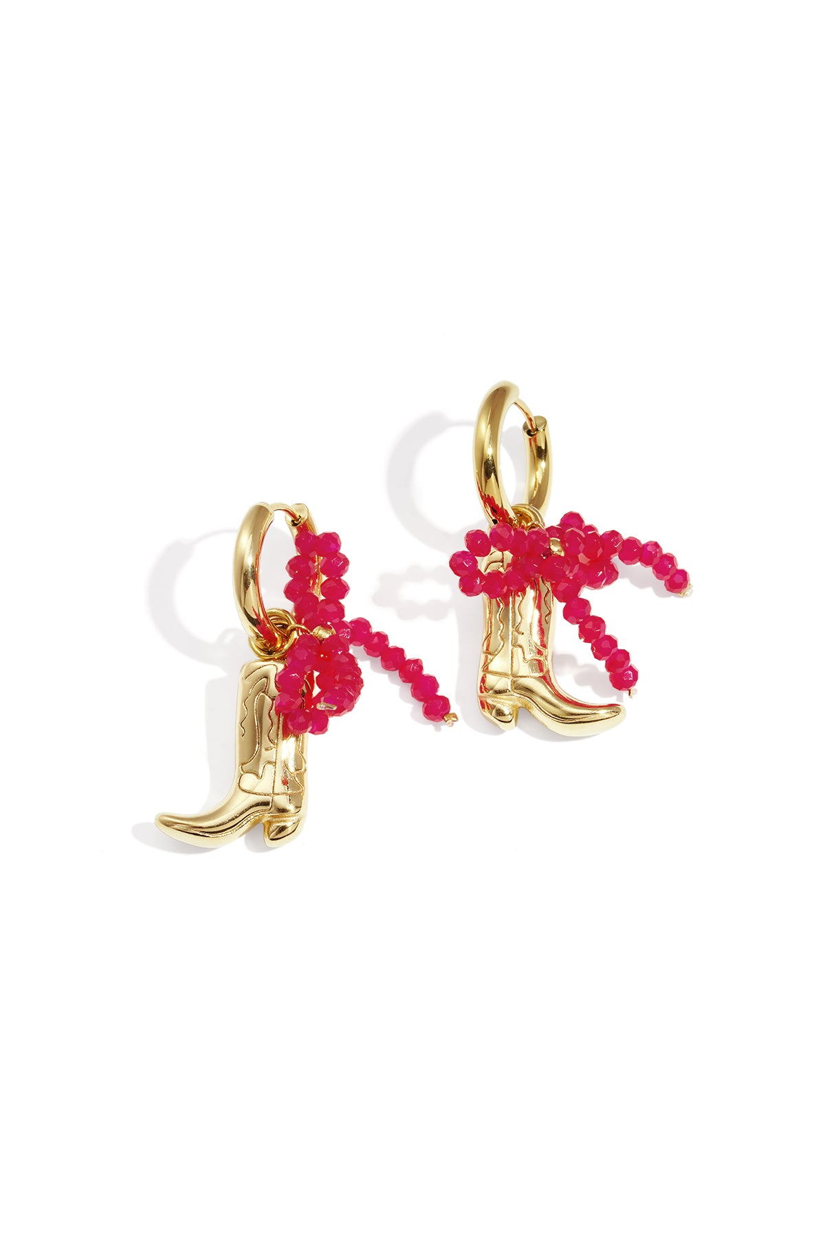 Dangle Earrings for Women, 304 Stainless Steel Bow Detail - Gold and Silver Tone