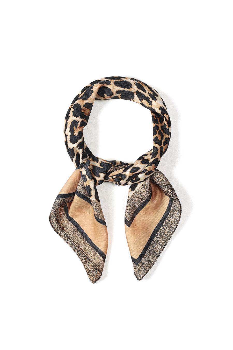 Écharpe d'été pour femme en polyester imprimé animal – marron