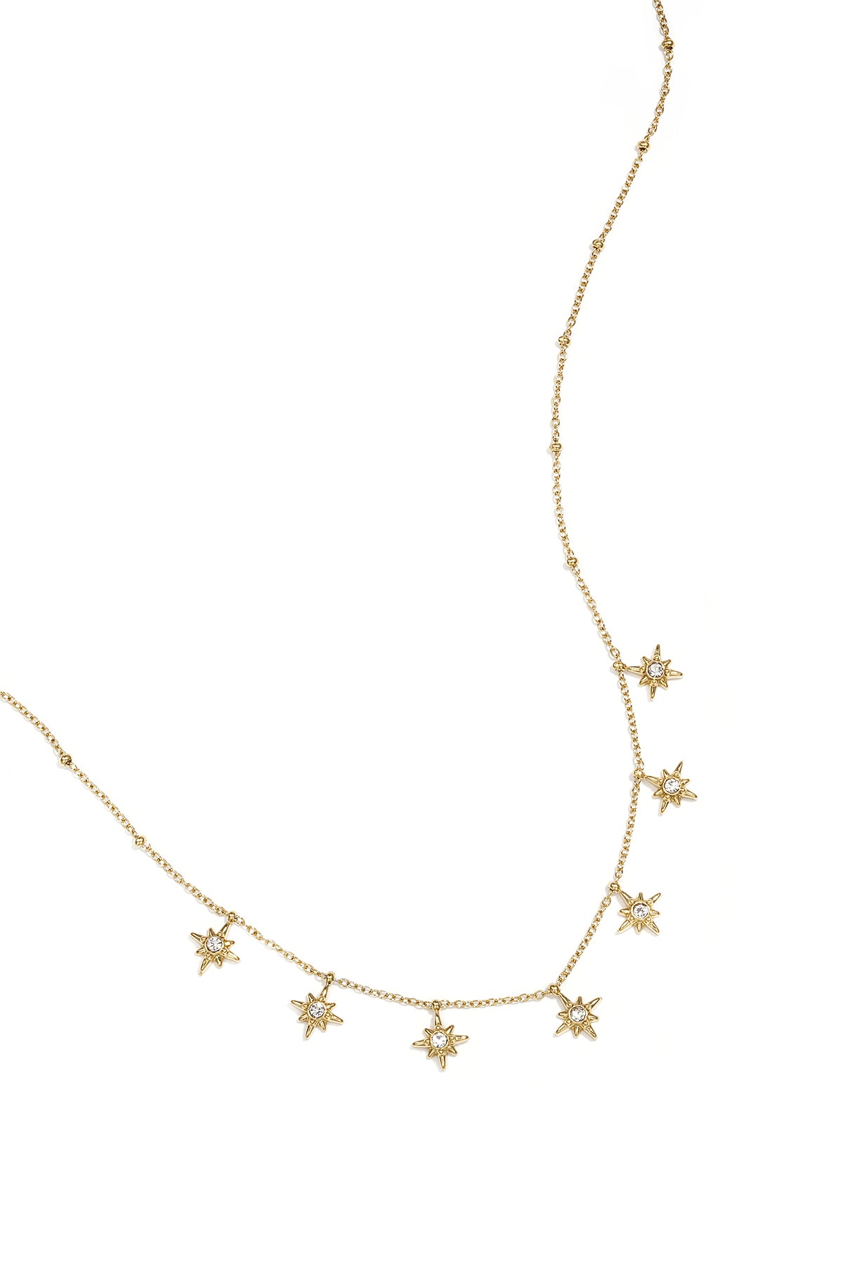 Collier pour femme avec pendentif étoile en acier inoxydable – couleur or