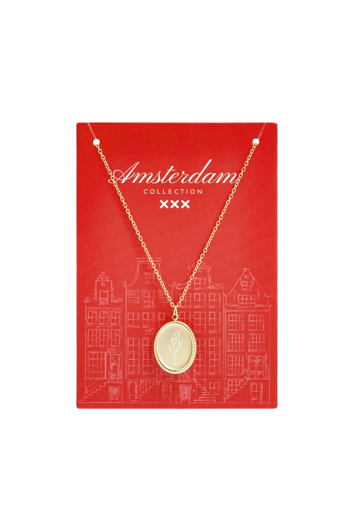 Collier pour femme en acier inoxydable avec pendentif motif floral – couleur or – photo 6