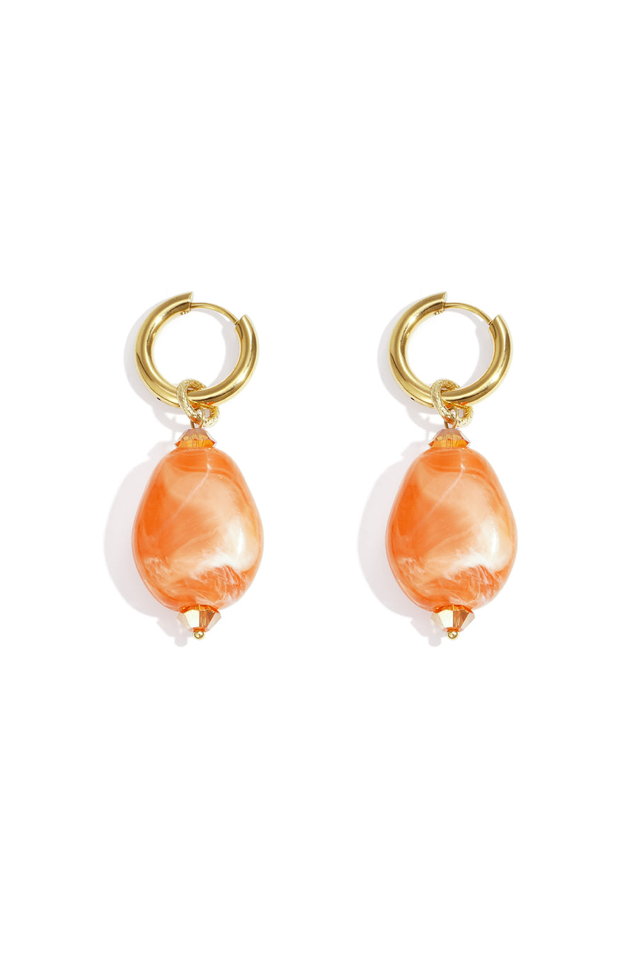 Boucles d'oreilles pendantes en résine pour femme, forme organique – plusieurs couleurs