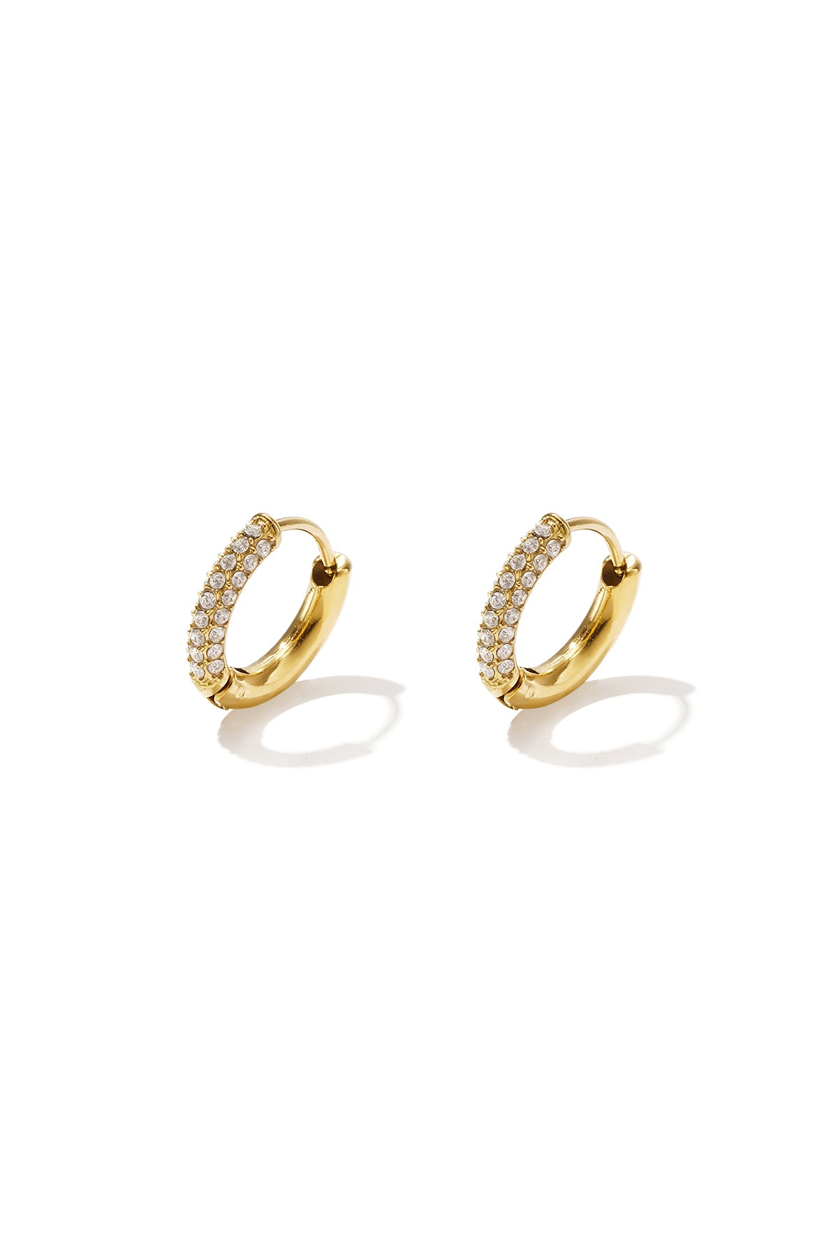 Boucles d'oreilles créoles pour femmes en acier inoxydable – couleur argent et couleur or – photo 6