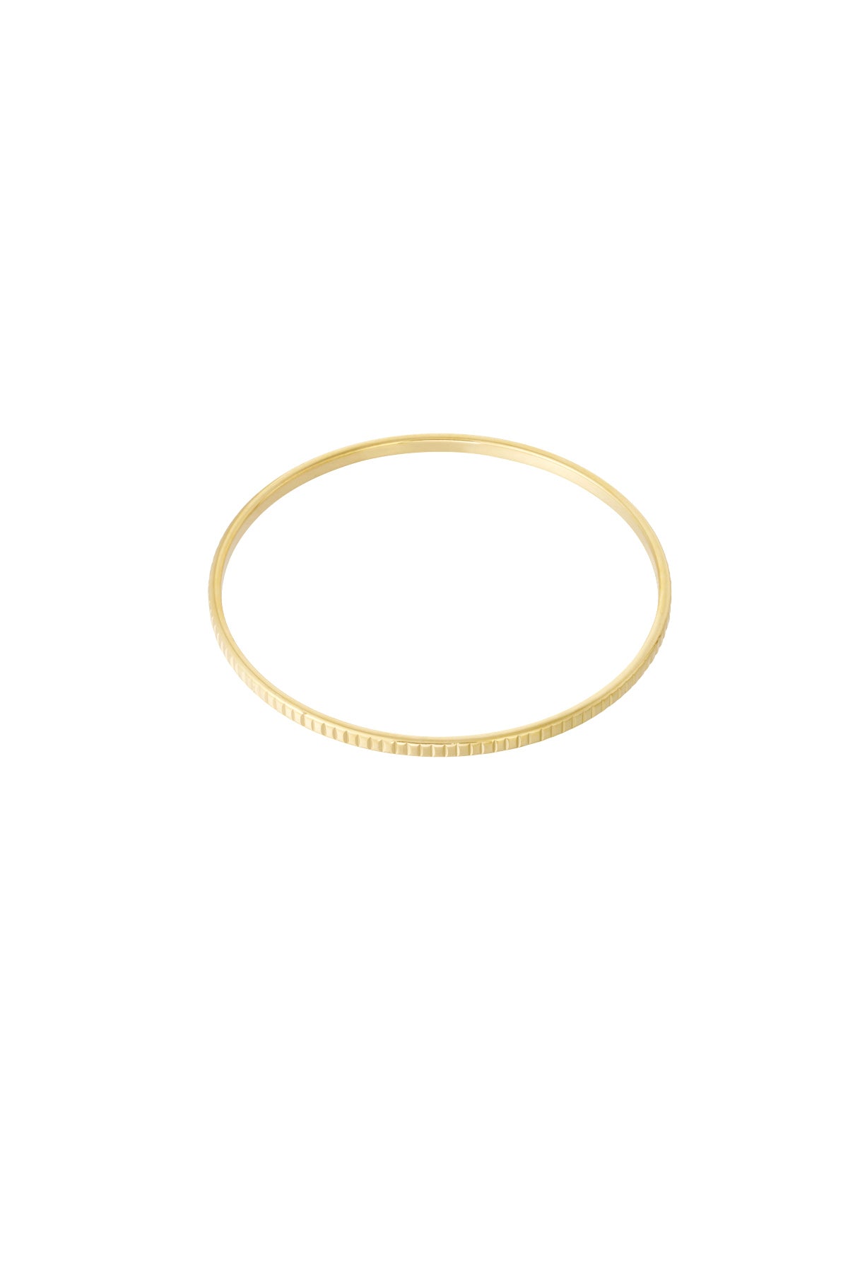 Bracelet rigide pour femmes en acier inoxydable avec forme organique – couleur or