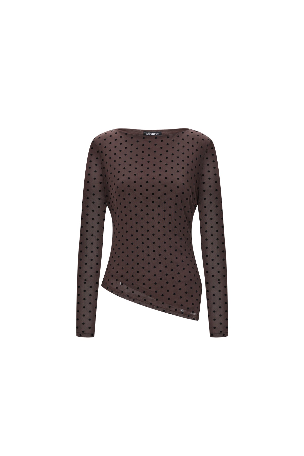 Dames blouse met stippen en lange mouwen – productfoto 9