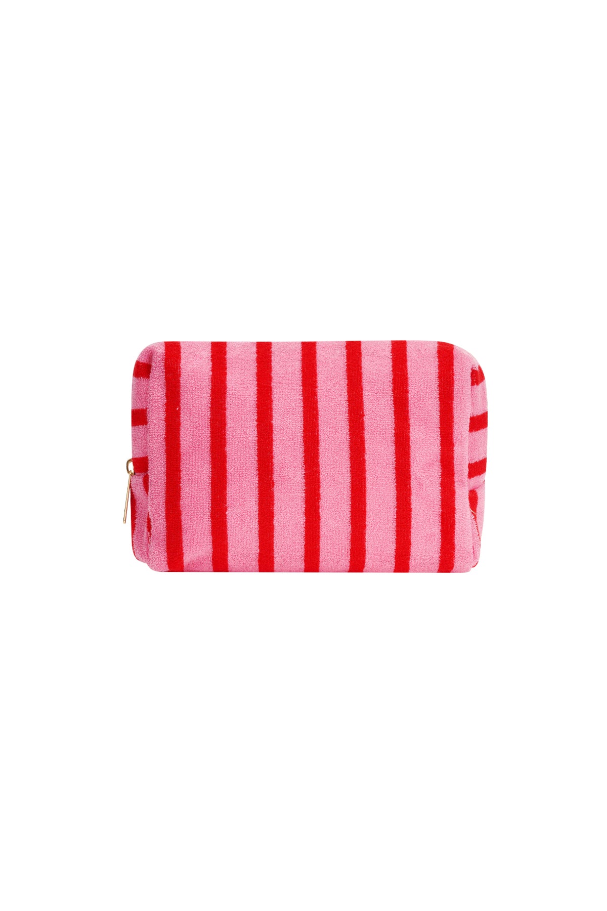 Trousse de maquillage 100 % polyester à rayures – plusieurs coloris