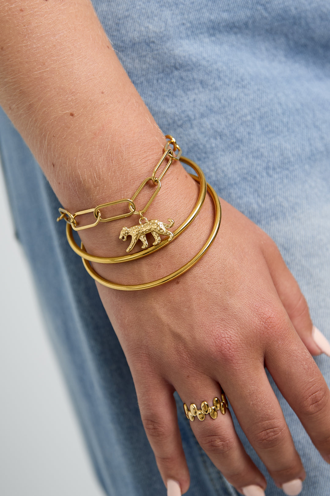 Stainless Steel Charm Bracelet for Women with Animal Motif – Gold-Toned and Silver-Toned – image 2