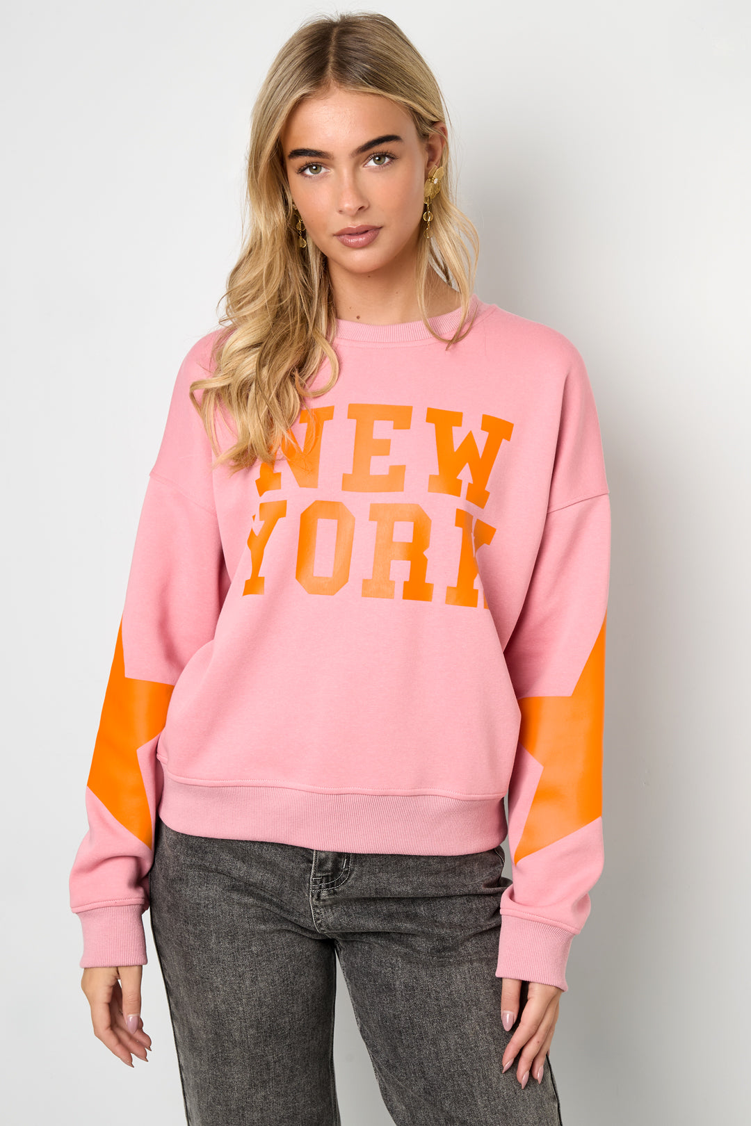 Dames New York sweater van katoen met ster – productfoto 6