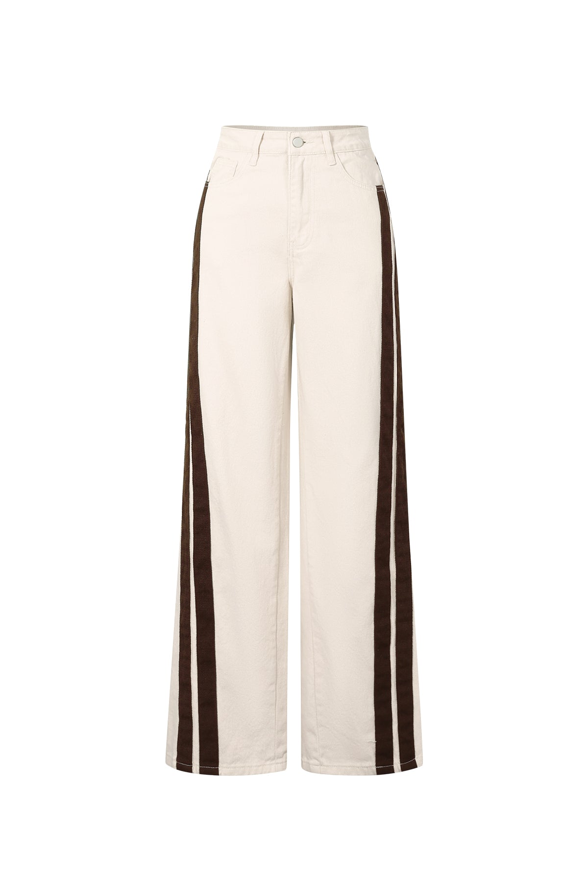 Jean droit à rayures pour femme – Statement Stripe