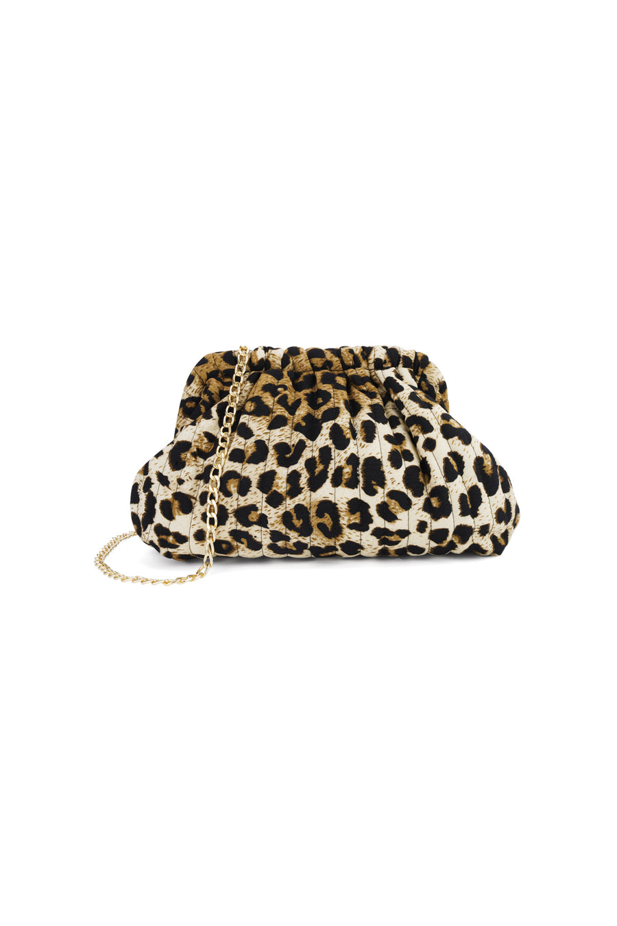 Sac bandoulière femme 100 % coton imprimé léopard – marron