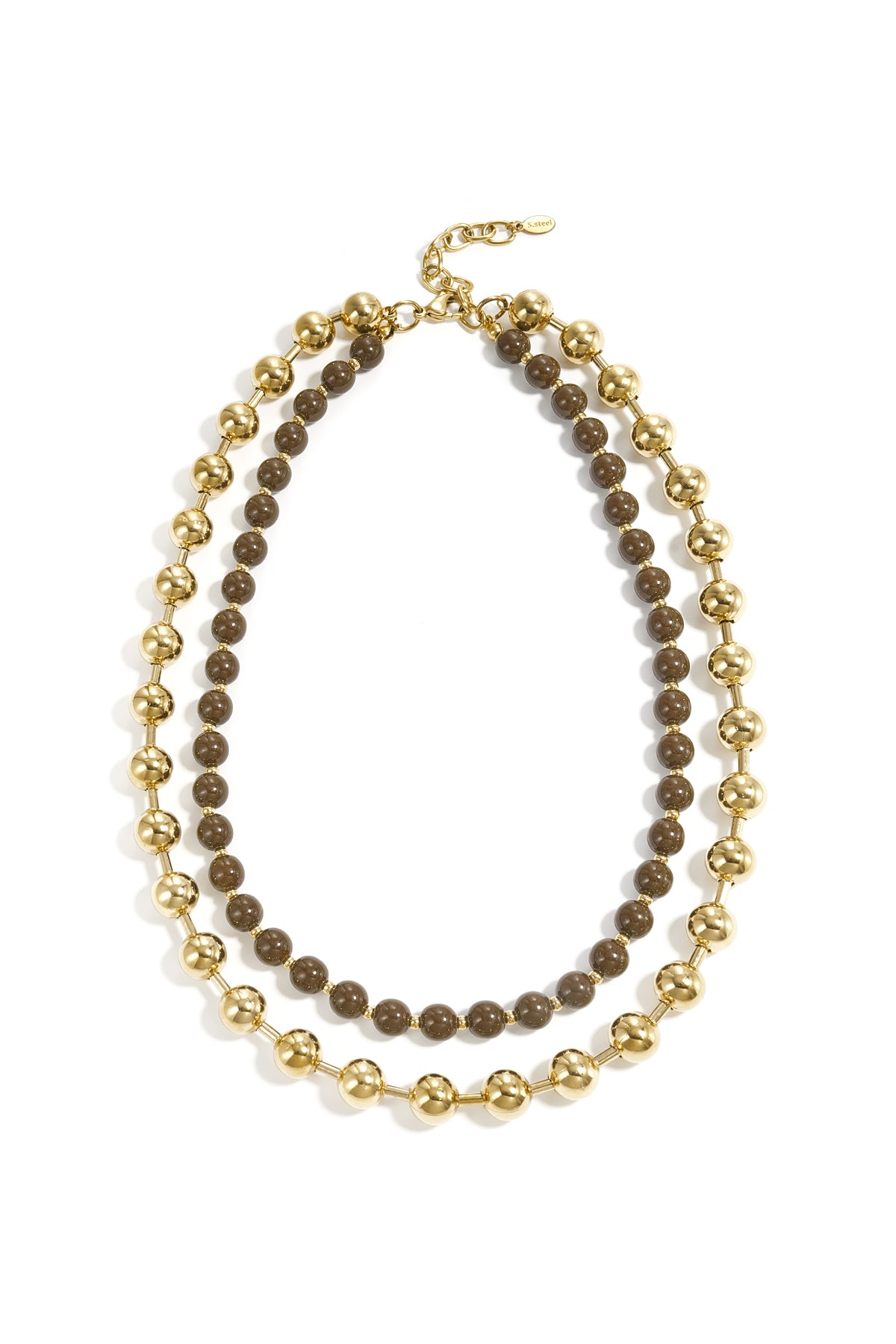 Layered acrylic beaded women's necklace – casual for everyday use