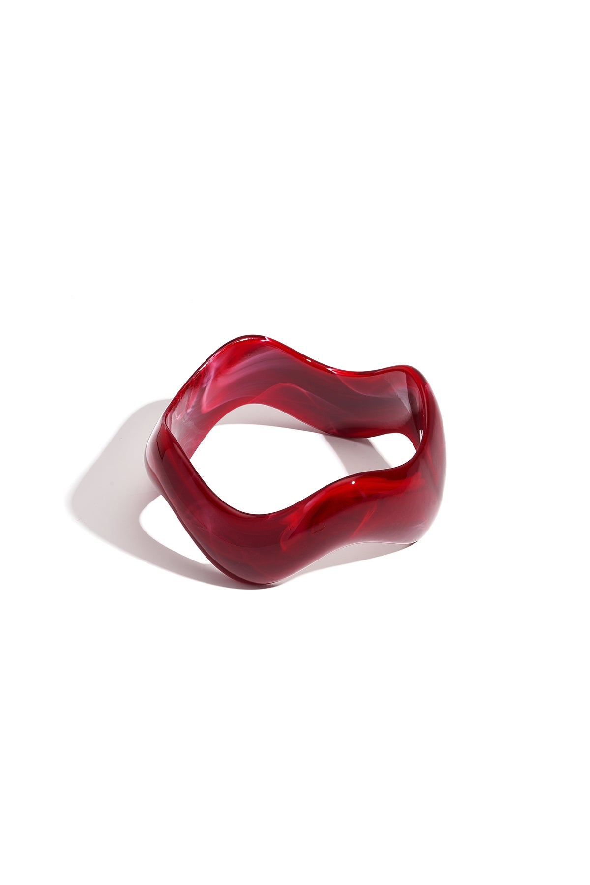 Women's acrylic organic shaped bangle - multiple colours