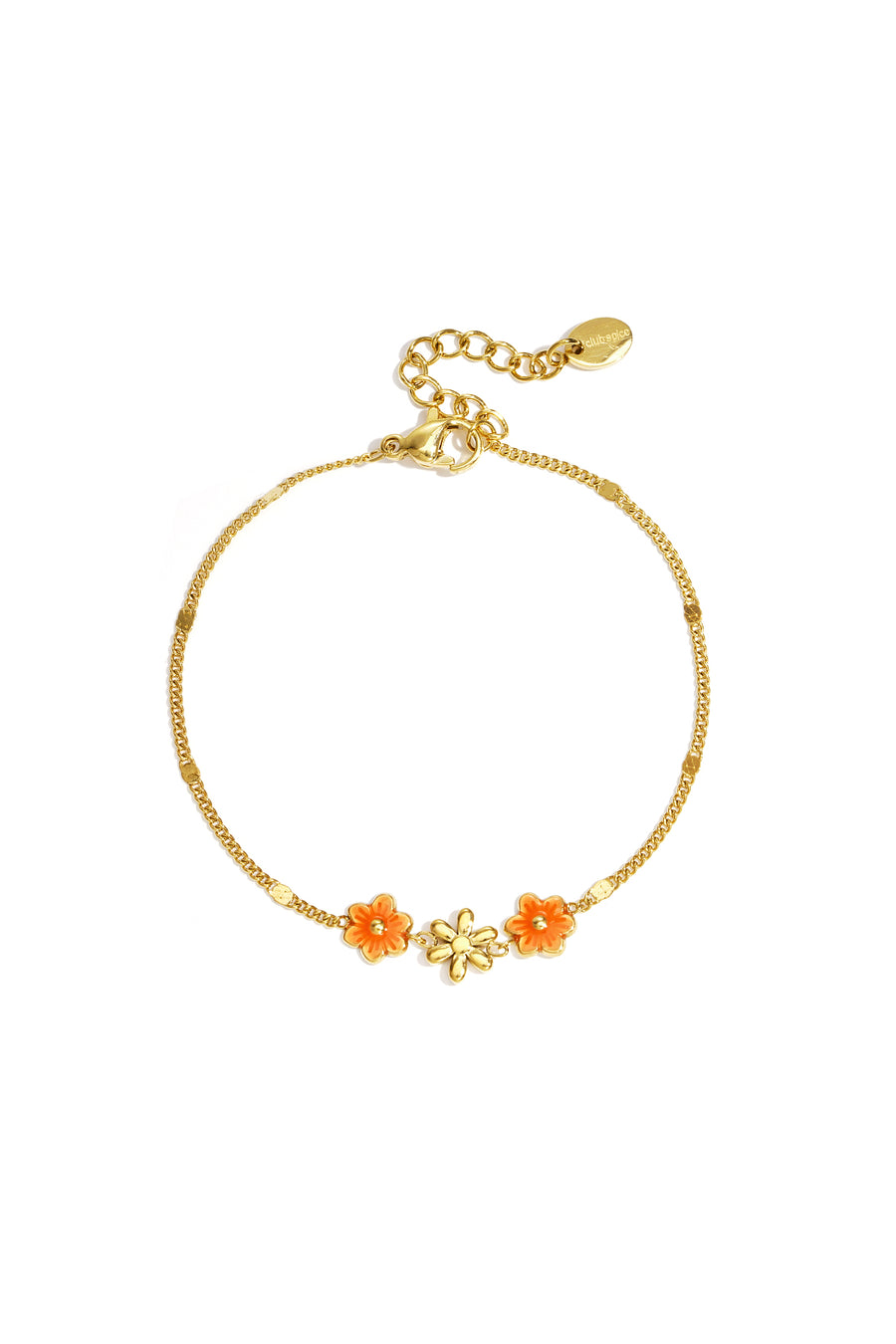 Armband met gekleurde bloemetjes