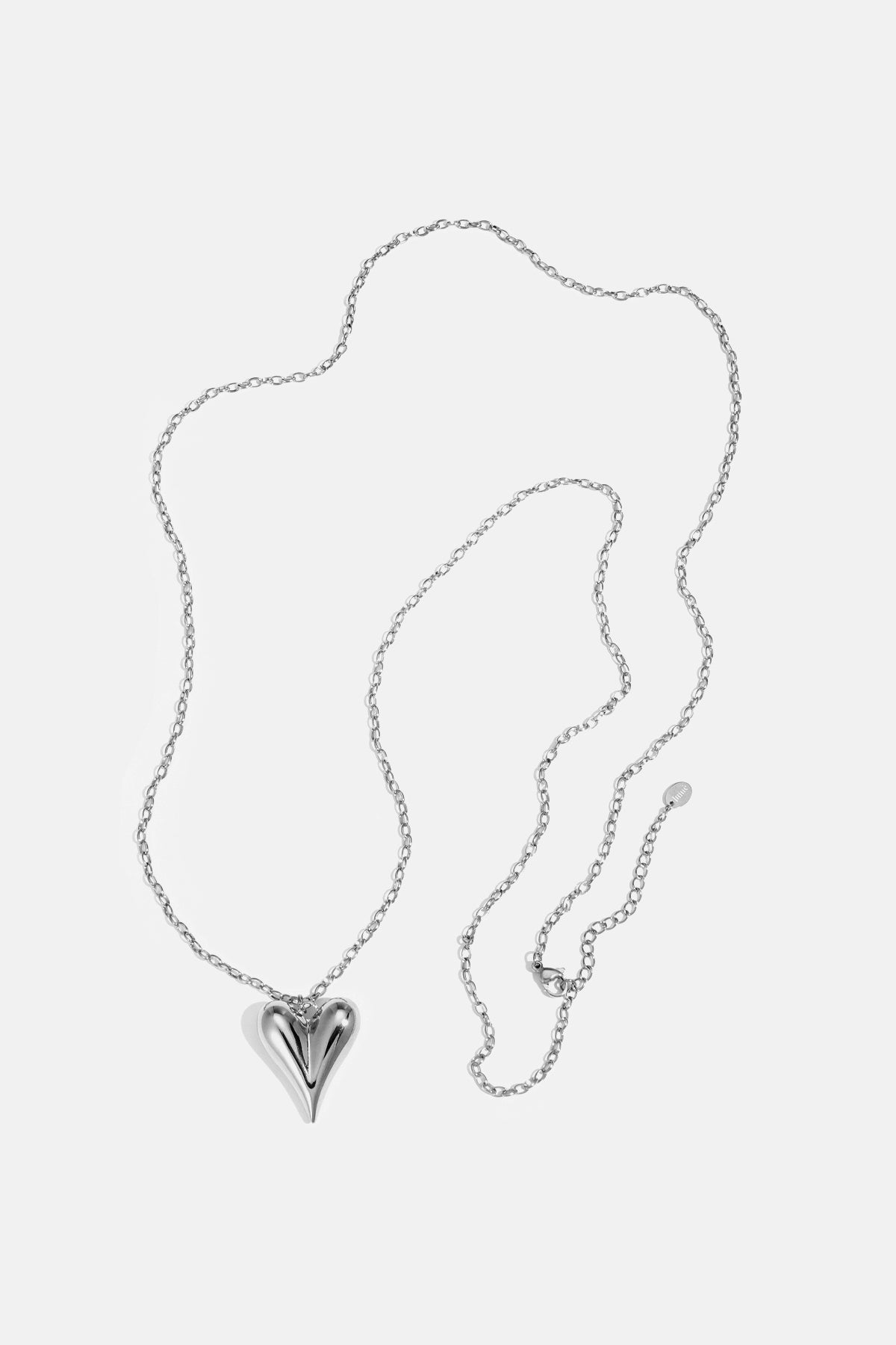 Long collier pour femme en acier inoxydable 304 avec cœur – couleur or