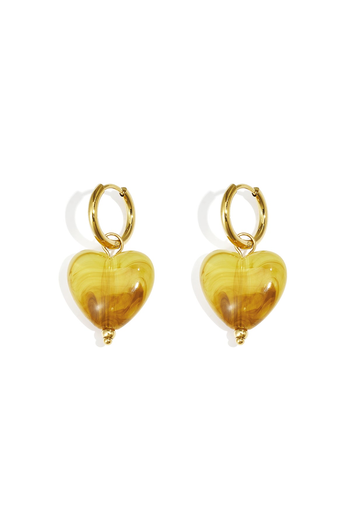 Boucles d'oreilles pendantes en acier inoxydable en forme de cœur pour femme – plusieurs coloris