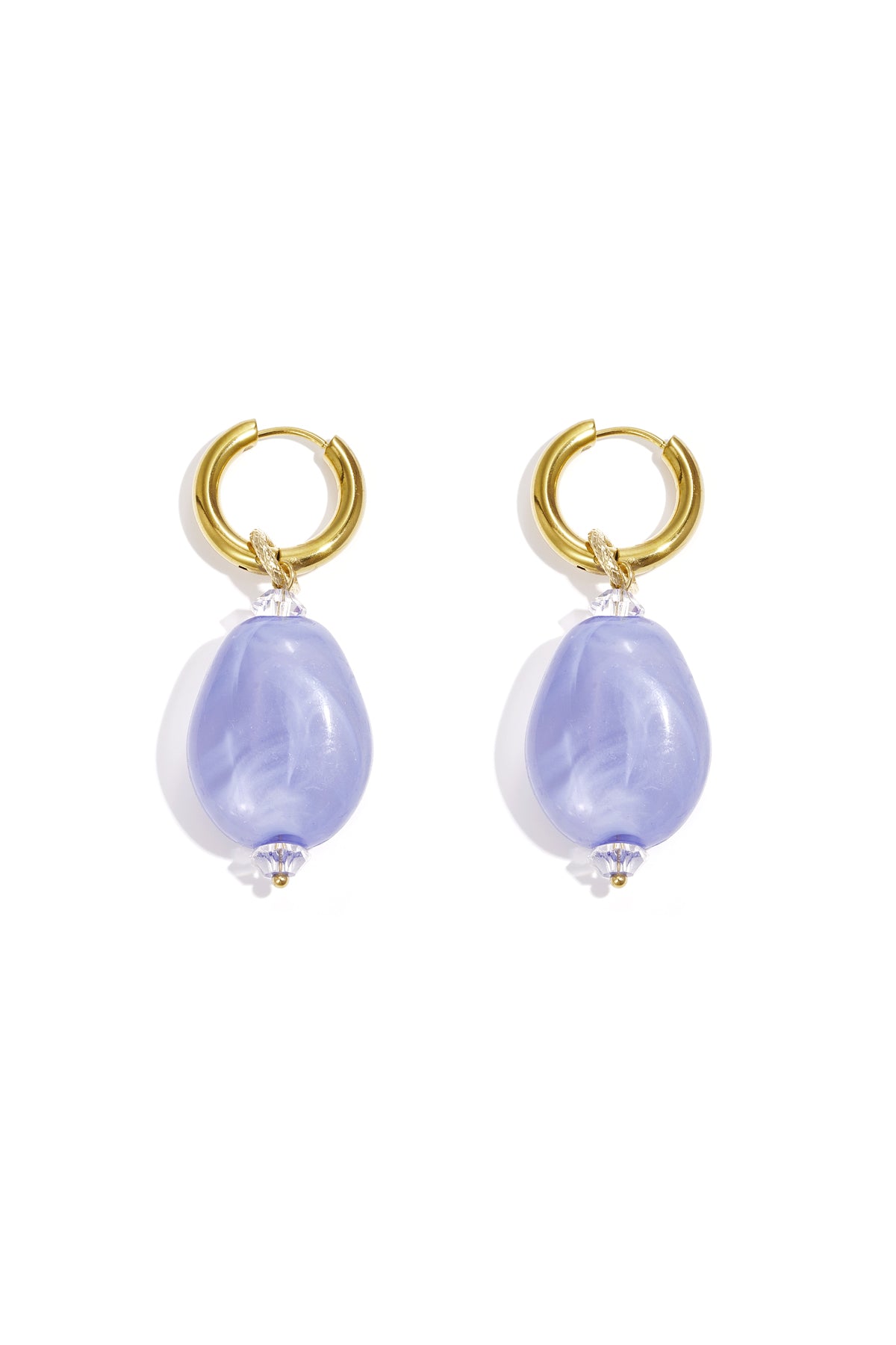 Boucles d'oreilles pendantes en résine pour femme, forme organique – plusieurs couleurs