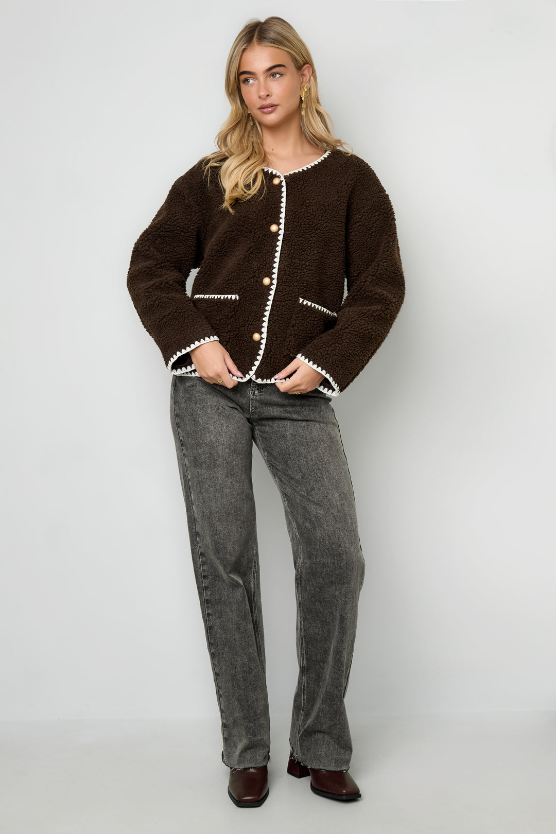 Dames Zoe jacket van polyester met kleurcontrast – productfoto 5