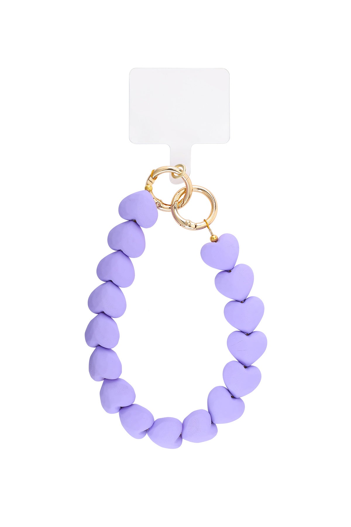 Cordon de téléphone en acrylique en forme de cœur – plusieurs couleurs – décontracté