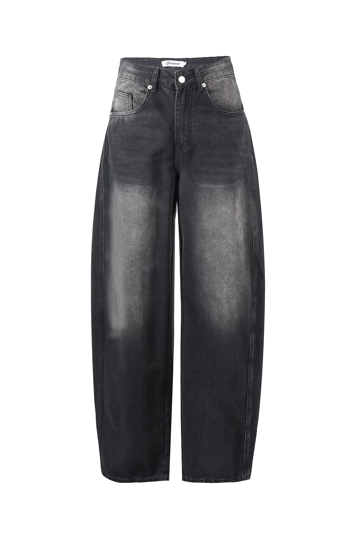 Jean large taille haute pour femme