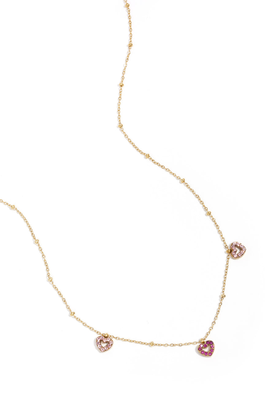 Collier femme en acier inoxydable avec pendentif en forme de cœur – couleur or
