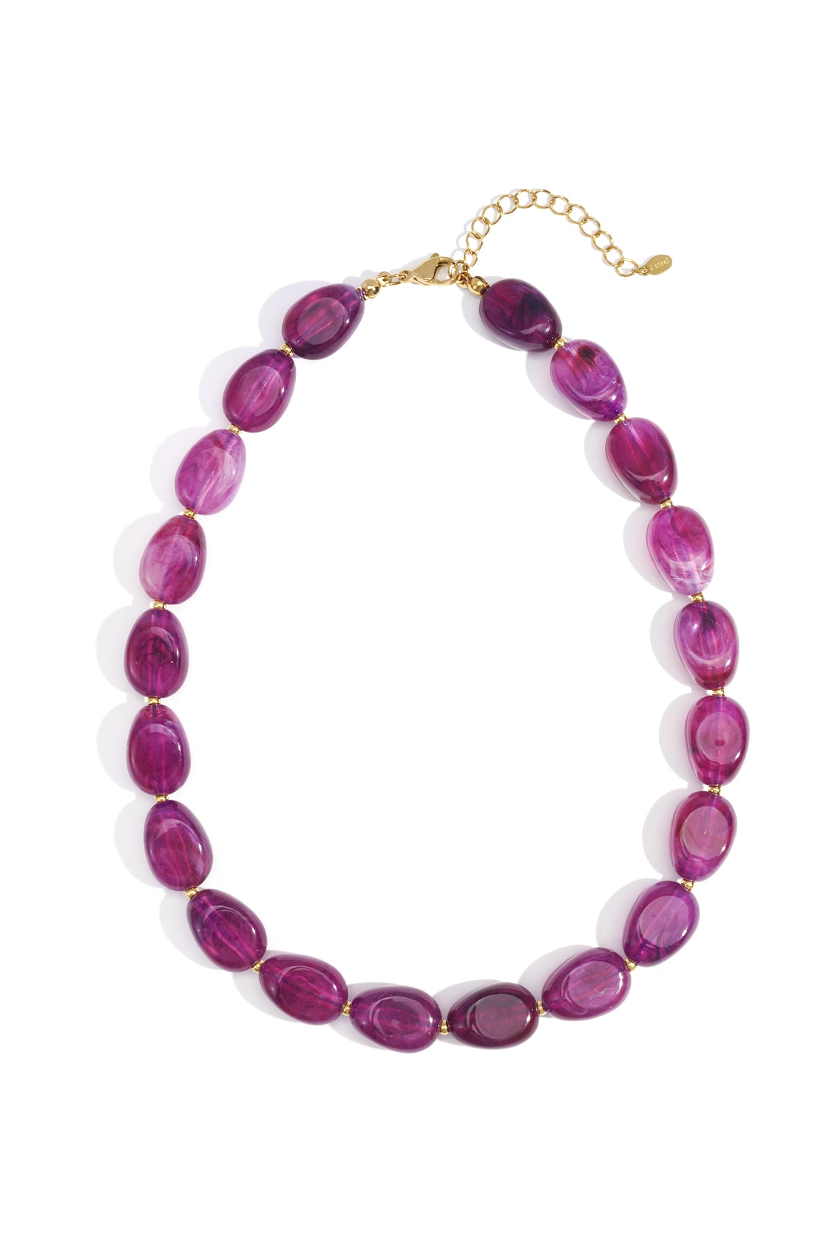 Collier de perles en acrylique pour femmes – marron café – décontracté pour un usage quotidien