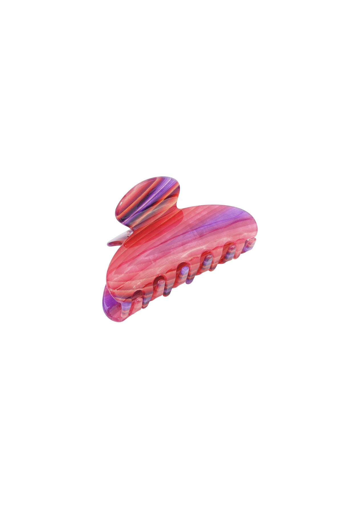 Imitation acetate hair clip with color mix – orange – everyday