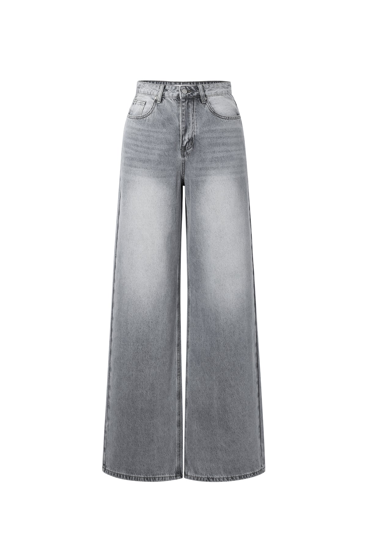 Dames wide-leg jeans van geweven katoen in drie kleuren